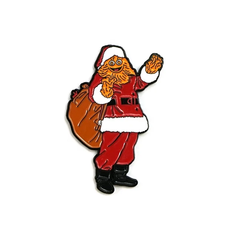 VastPins Souvenir Custom Cute Gifts Santa Claus Candy Bear King Red Glitter Metal Badges Lapel Christmas Pin Hard Enamel Pin