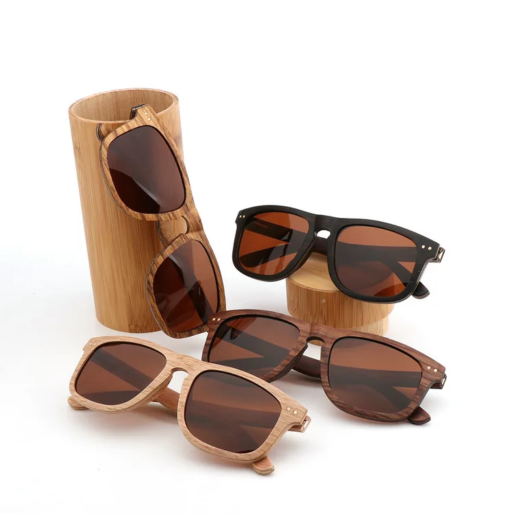 Vintage Men Women Bamboo Sunglasses Polarized Wooden Frame Glasses Wood