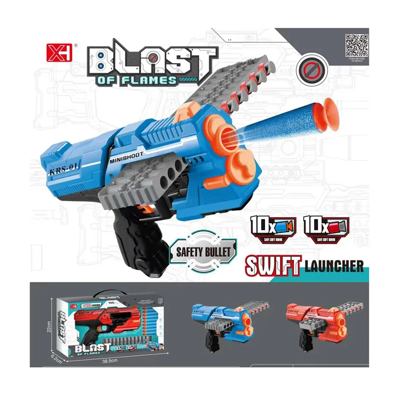 Tiktok 2024 New Style Soft Bullet Gun Plastic Pistol Nerfs Gun 1911 Shell Ejecting Toy Gun For Children Boys