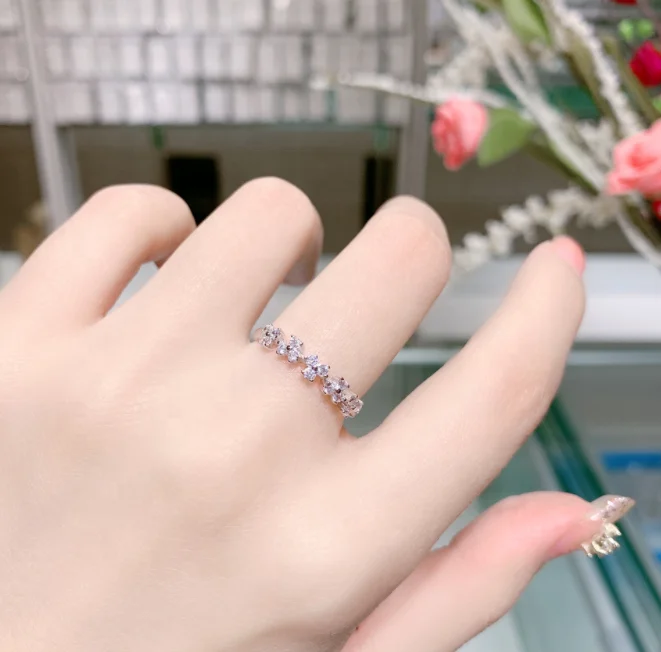  Sumando 2021 fashion solid 925 silver sterling flower ring women
