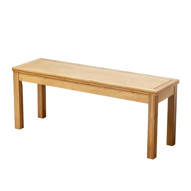 
In stock wholesale modern outdoor indoor rectangle bamboo natural bench for living room 