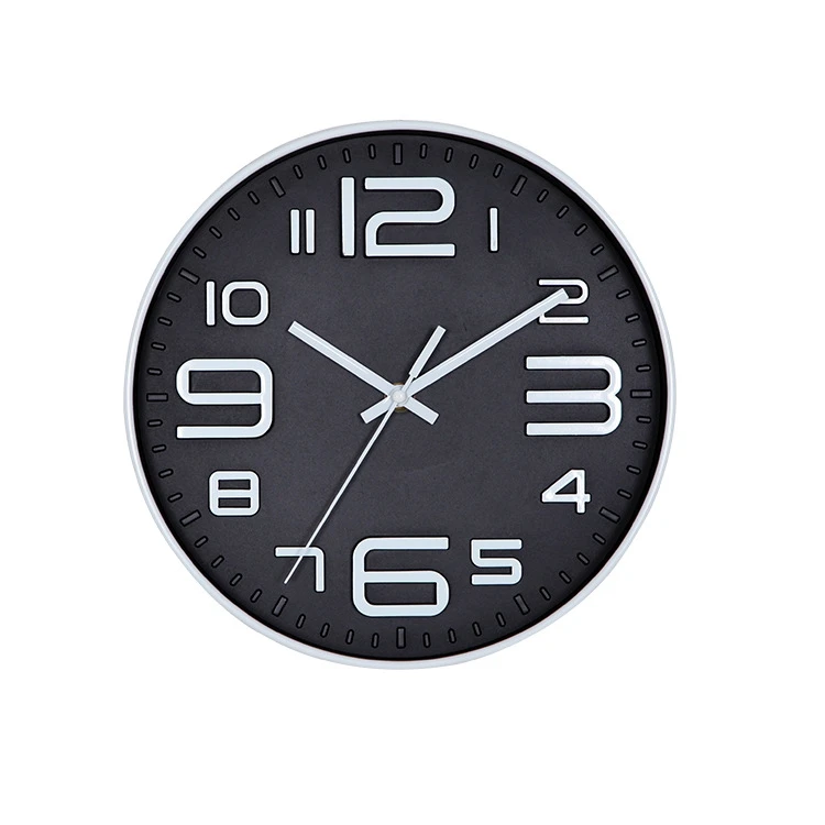 Preciser Color series Green Shinny Clock Face Round Silent Wall Clocks For Living Room