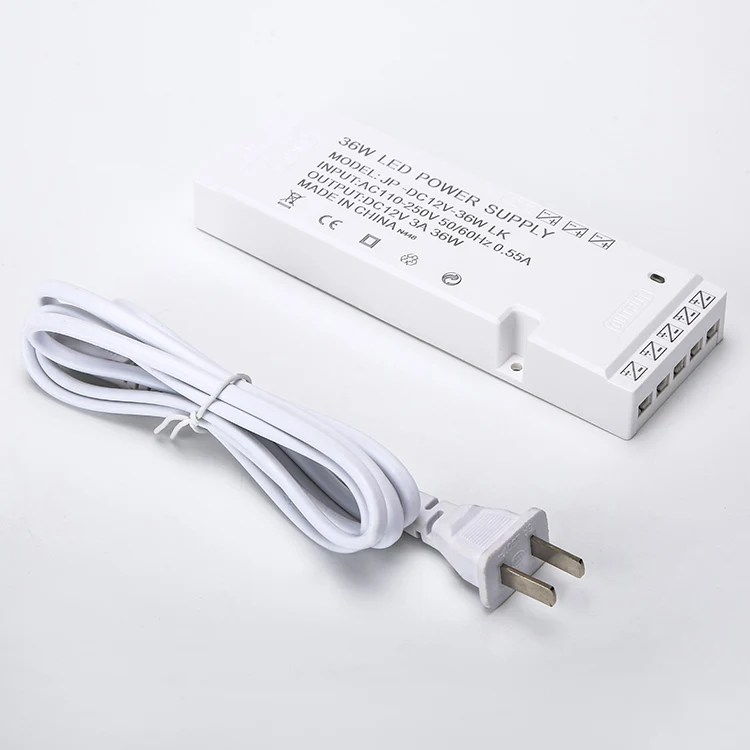 Wholesale power supply LED driver 36W 12V AC cabinet light multi-port power supply