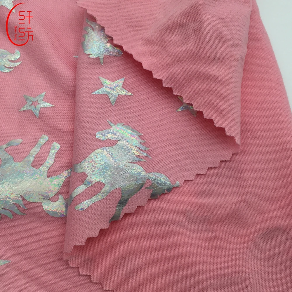 Whole sell DTY micro fiber polyester spandex metallic spandex fabric two-side brushed super soft for Garment wear girtl dress