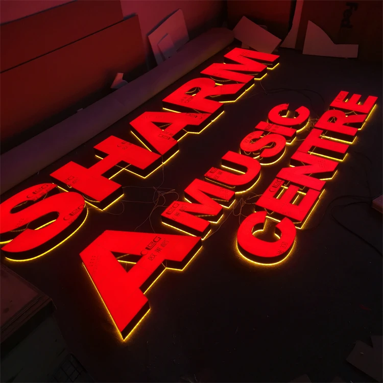 Hot-selling 3D letter shop signs luminous building customized business signs and logo outdoor storefront LED letters