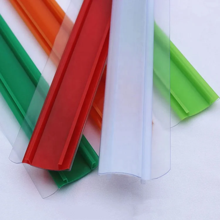 Supermarket Plastic Data Strips Curved Data Strip Label Holder Tag/Sign Holders for Flat Surf