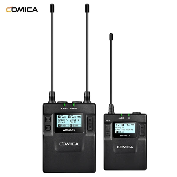 COMICA CVM-WM300II (C)  96-Channel UHF Wireless Microphone System Compatible with DSLR Cameras, Camcorders, Smartphones