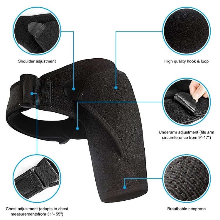 2024 Breathable Protector Wrap Immobilizer Flexible Shoulder Support Bracket Brace With Comfortable Rotator Cuff