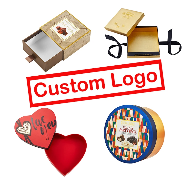 Cardboard Custom Gift Premium Packaging Bon Bon Boxes Wine Chocolate Paper Gift Box