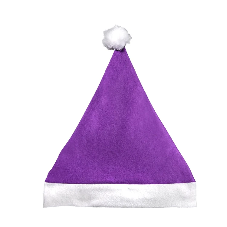 OEM ODM wholesale high quality adult plush custom embroidery logo christmas santa hat