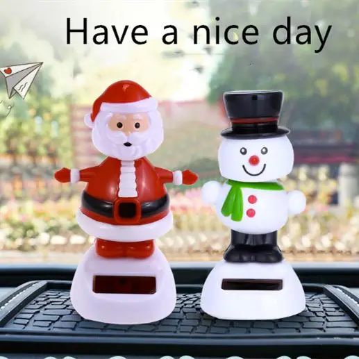 Custom logo 23-kind of solar cute dancing toys system with small solar panel dancing toy car decoration accessories interior