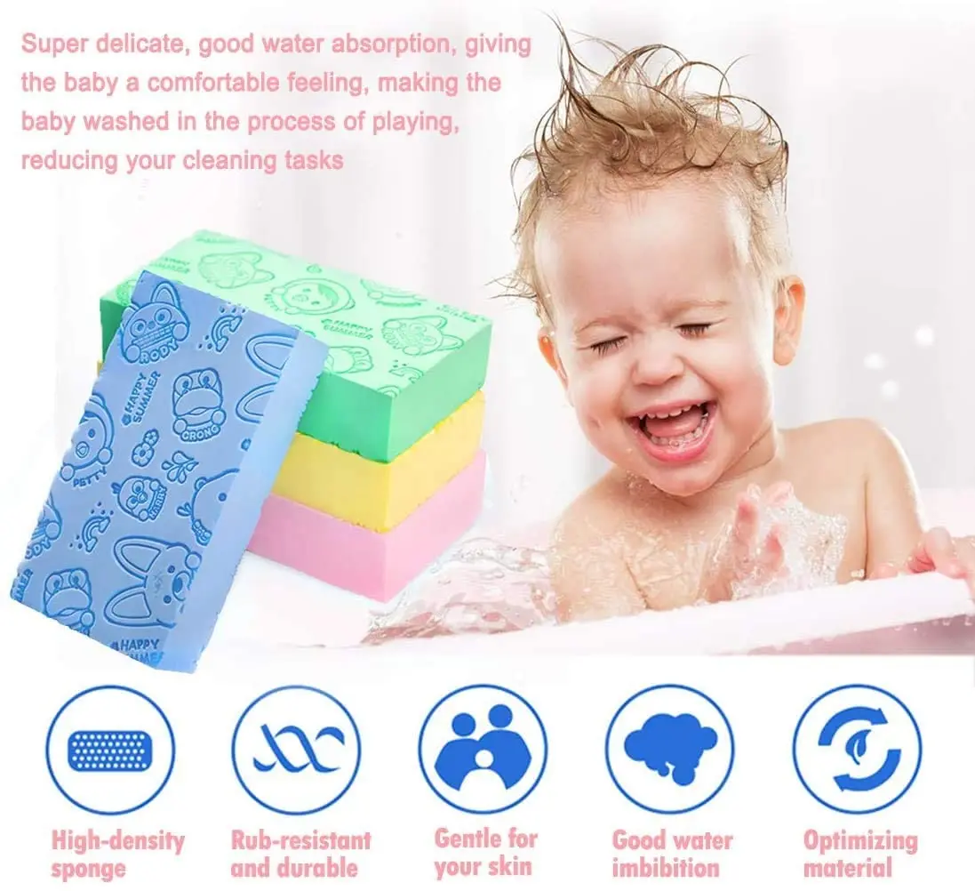 BONNO Exfoliating Bath Sponge Asian Bath Sponge for Shower Korean Moisturizer and Exfoliator Body Sponge