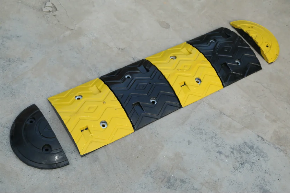 rubber hump 350*500*50mm road bump Tiantai manufacture of round speed bump