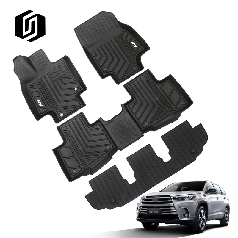 Auto Accessories Universal Car Mat Floor Foot Mat Full Set for Toyota High lander