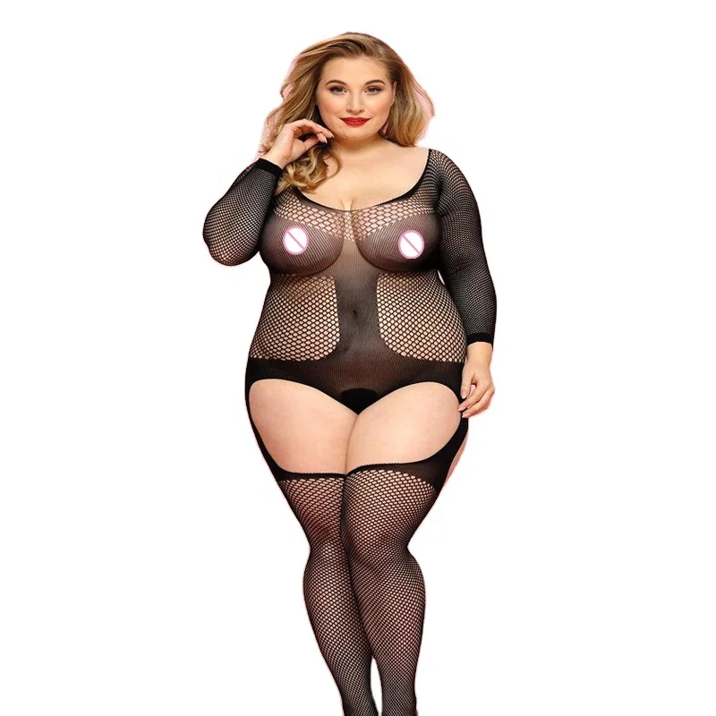 New Arrivals Women nylon Black Mesh Lace Translucent Underwear Bodystocking Lingerie Sexy Bodysuit