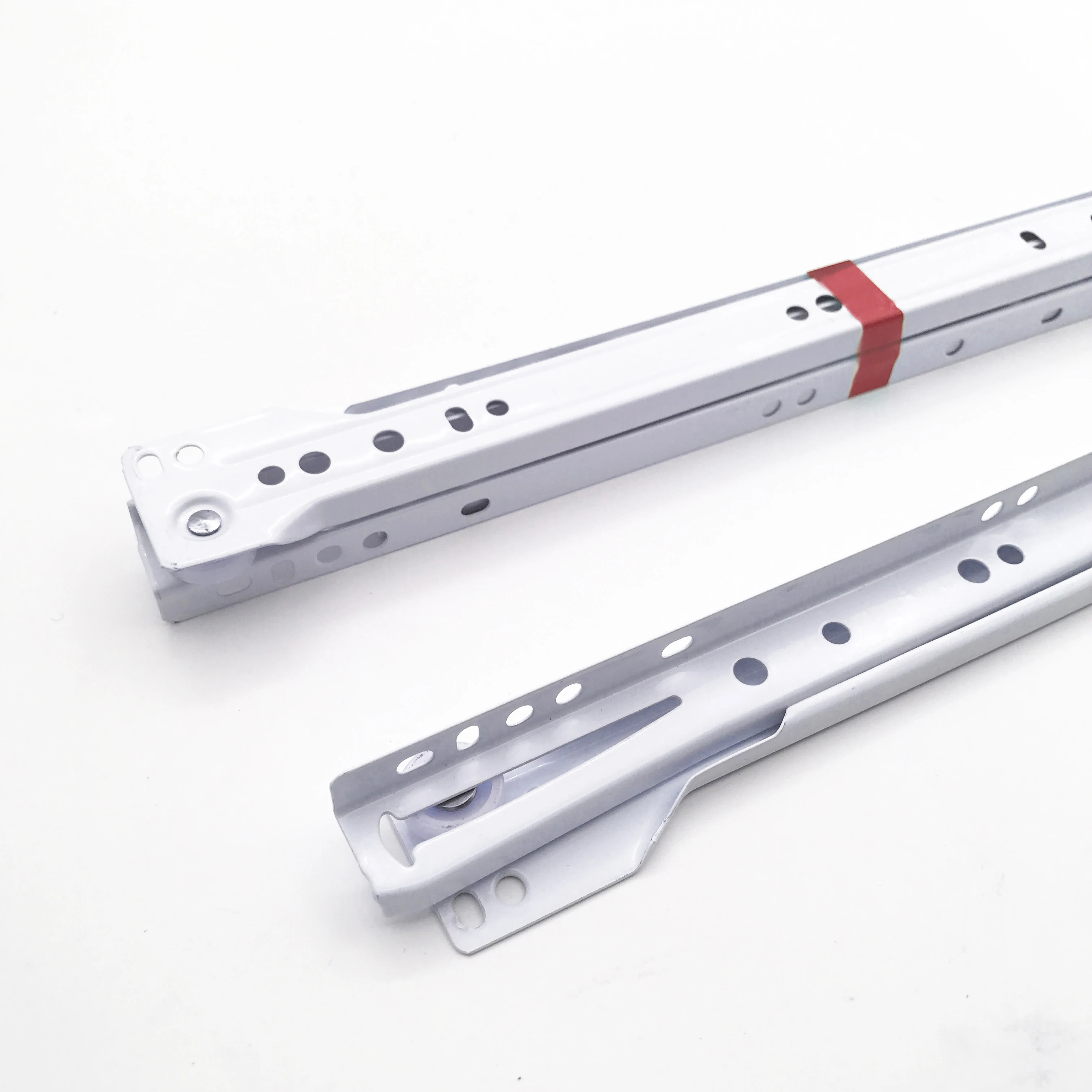 White Metal Telescopic Drawer Slides Fgv Powder Coated Drawer Slide