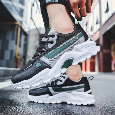 Women Chunky Sneakers 2021 Fashion Platform Sneakers Ladies Brand Wedges Casual Shoes For Woman Leather Sports Dad Shoes 6cm