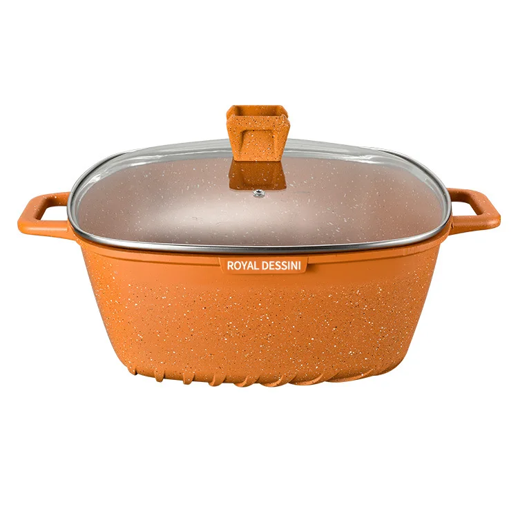 Hot Selling 6pcs set 20/24/28cm Cooking Pot Set  Cookware Granite Cartoon Cookware Set Stainless Steel