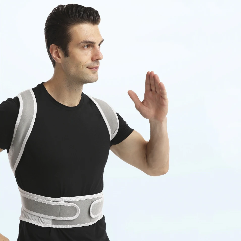 Back correction belt for men and women with chest open shoulders breathable anti-hunchback correction belt waist back
