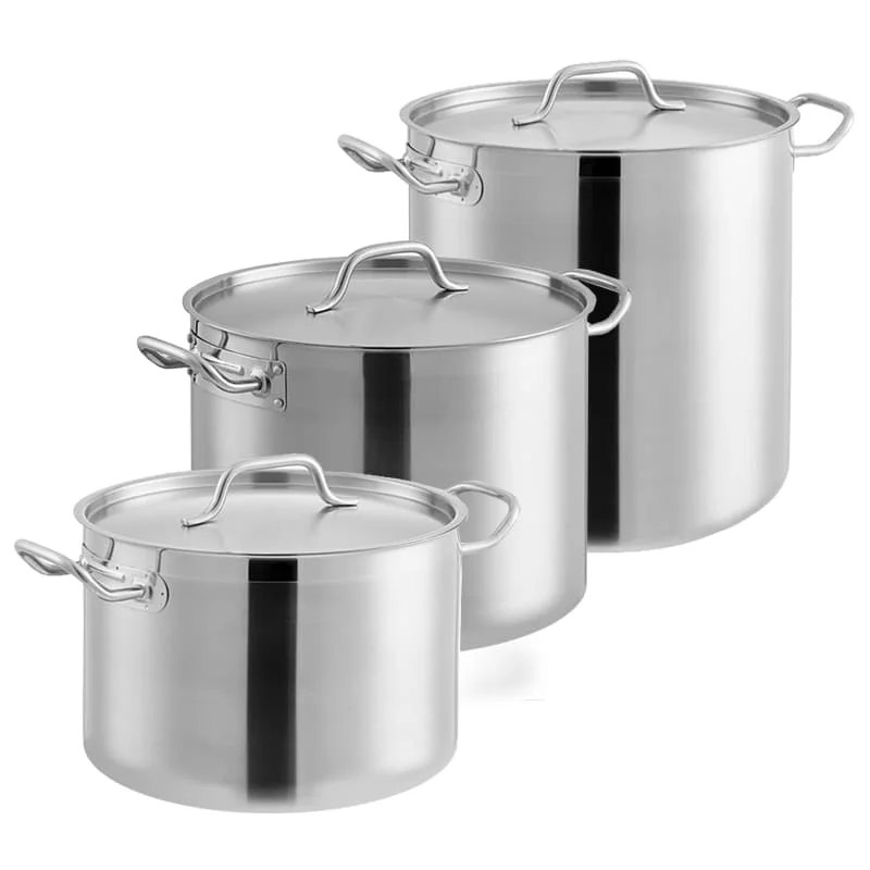 Restaurant Customization Big Cooking Pots Commercial  Cooking Pot Set Modern Aluminum Soup Bucket Manufacturer