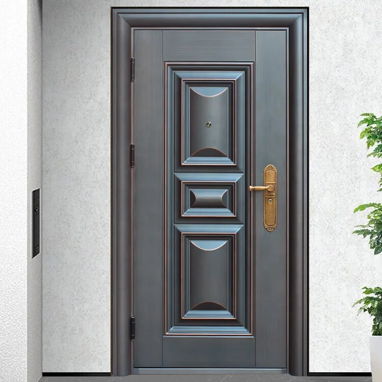 Manufacturer Exterior House Model Metal Door Security Steel Door Front Entry Door For Home