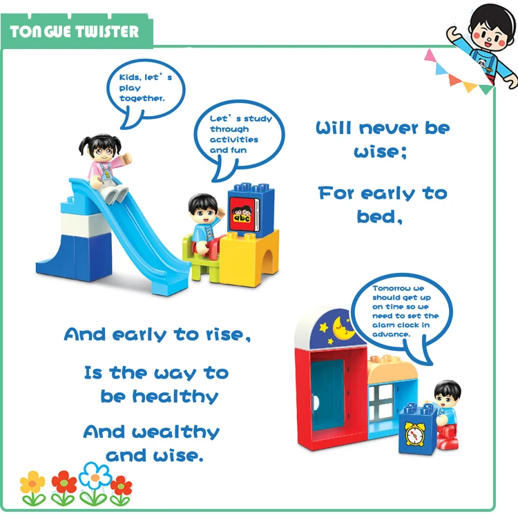 Kids Early Learning Educational Bricks Safe Plastic ABS Large Classic Basic STEM Building Blocks Toys Compatible Sets