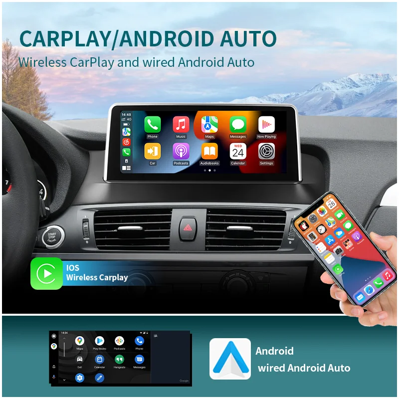 KLYDE 10.25/12.3 Inch 1920*720 Car Radio GPS Navigation with CarPlay WIFI for BMW X3 E83 F25 G01 X4 F26 G02 Android Screen