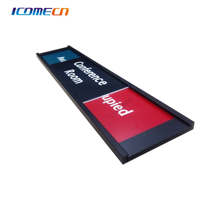 Aluminum sliding wall nameplate holder for office building