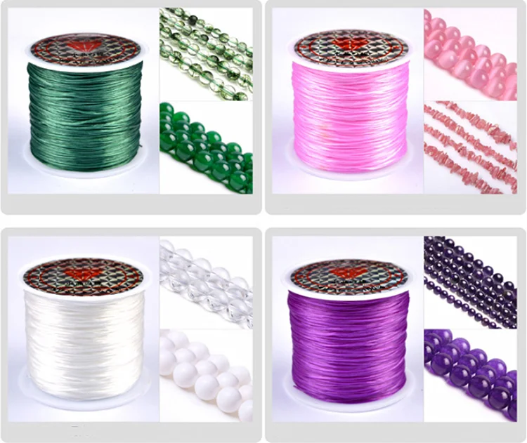 Wide Range Of Uses Mixed Color Wire Elastic Rubber Cord For Flat Jewelry Cord
