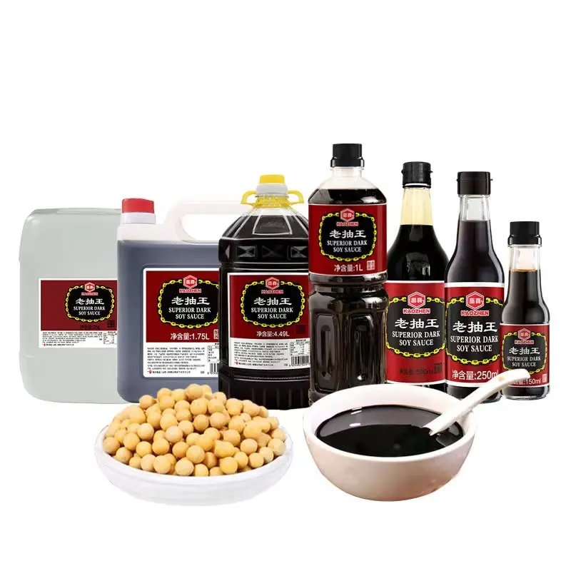 Factory Wholesale Kosher Chinese Traditional Ture Concentrate Soya Soy Sauce Fermented