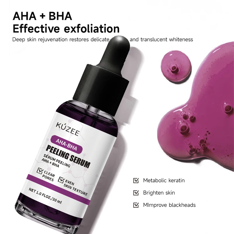 Private  Label High quality and stable AHA + BHA Facial Peeling And Anti-acne aha Serum