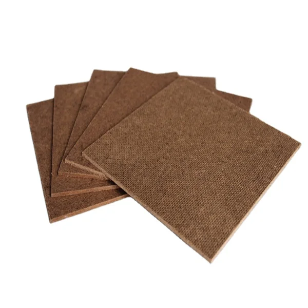 Cheap dark brown 4x8 smooth surface and embossed back tempered 4mm hardboard sheet for furniture