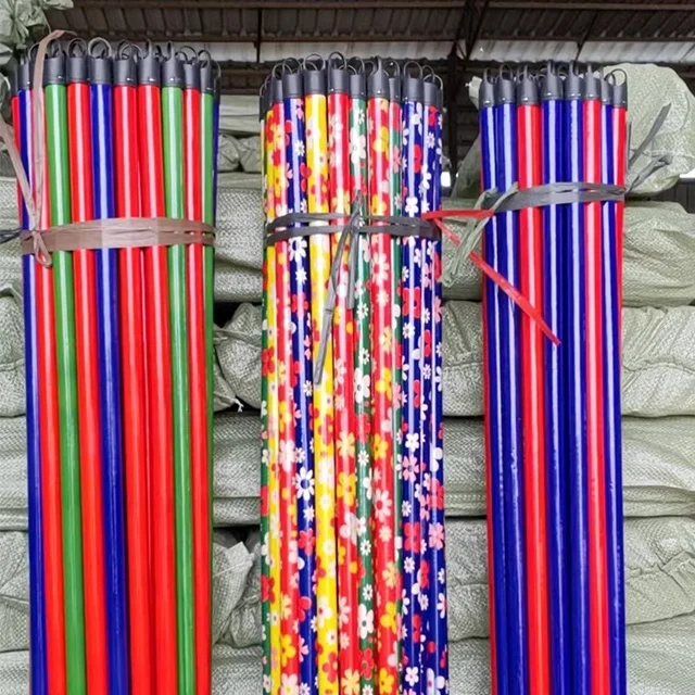 Guangxi дешевая цена ПВХ пластиковая деревянная ручка для метлы деревянные палочки набор швабры