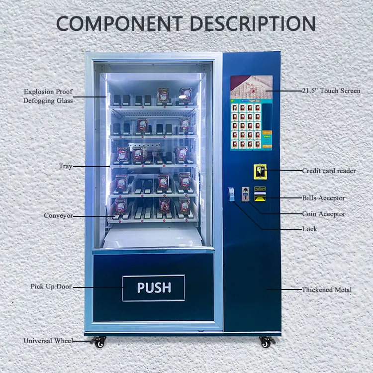 hot sale Cold Beverage Vending Machine intelligent system Compression package food vending machine spiral vending machine retail