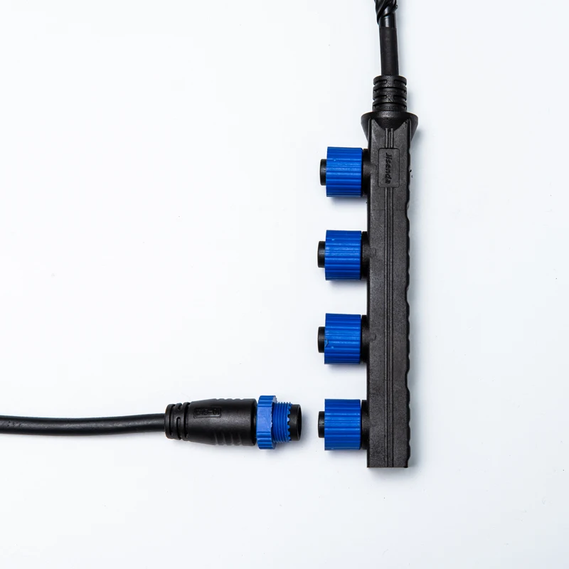 M12 Male and Female Connector Ip67 Waterproof, Cable Connector 6-Pin Connecting Wire