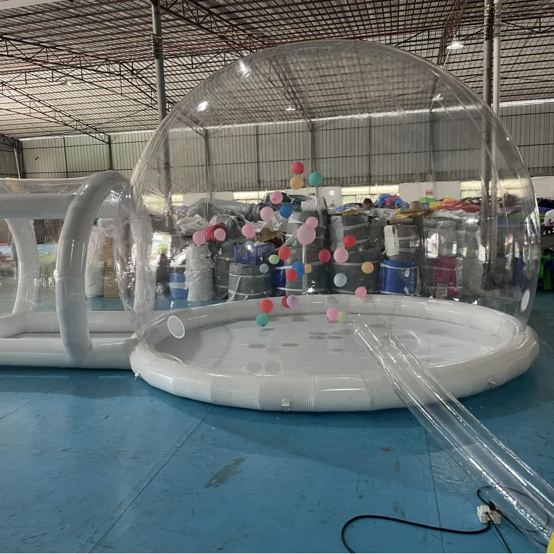Outdoor  kids party jumping castle transparent dome house balloon decoration inflatable bubble tent for single tunnel