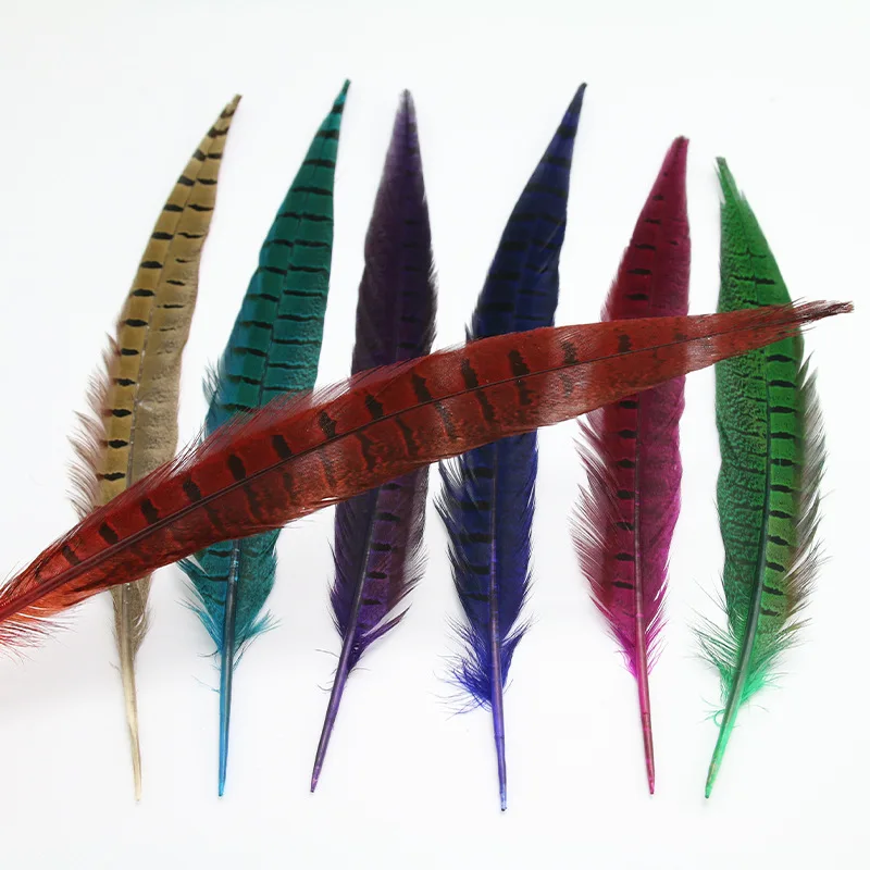 30-35 CM  Cheap Dyed Natural Reeves Pheasant Tail Feather DIY  Pheasant Feather Carnival Lady Pheasant Feather