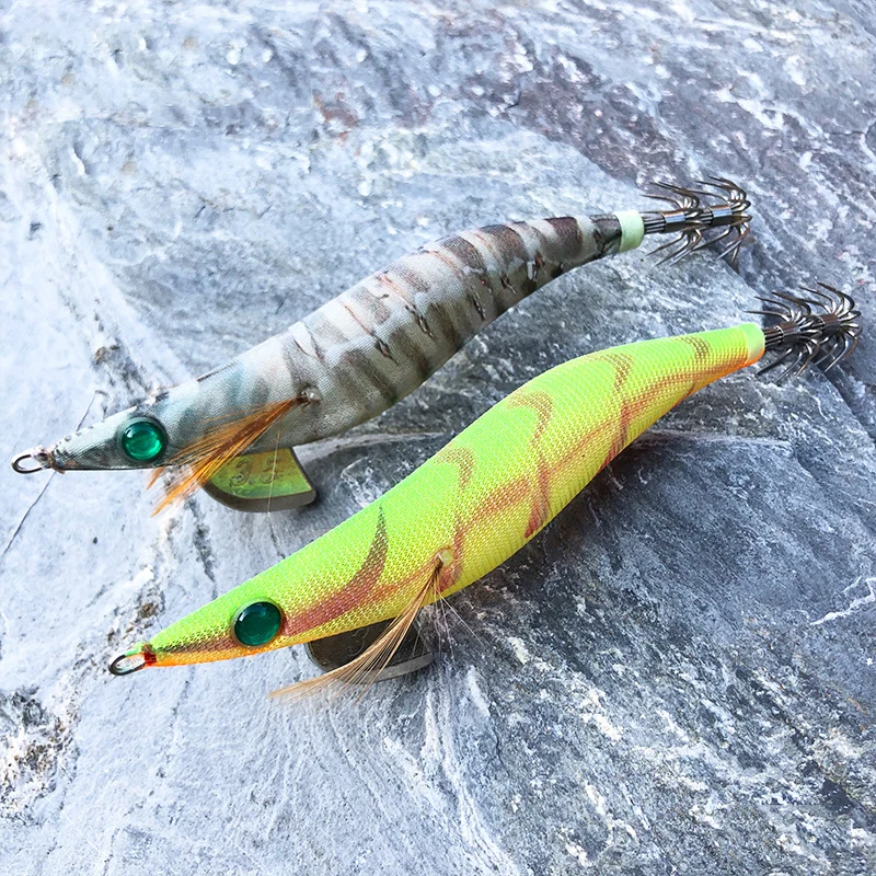 Japan original yamashita artificial wooden Shrimp swim Bait Fishing Wobbler EGI Squid Jig Cuttlefish octopus Lure