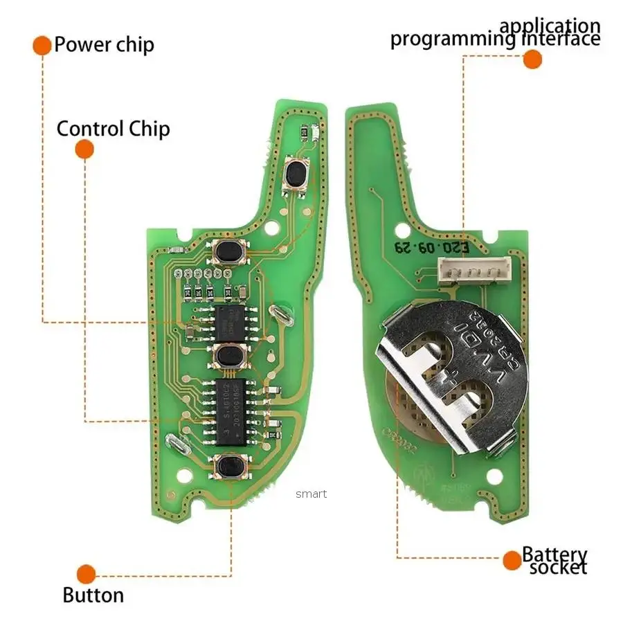 2024 New  Xhorse vvdi remote key  XKKF20EN 3 Buttons Flip Remote Xhorse for VVDI Key Tool Global Version