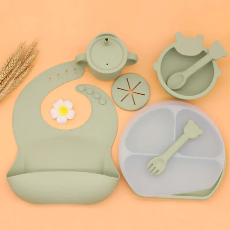 Silicone Baby Bib Spoon Plate Bowl Baby Feeding Set Other Baby Supplies Products Of All Types