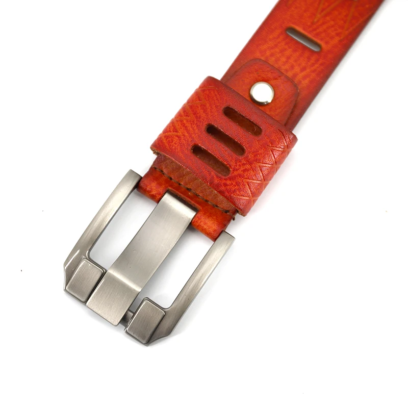 Trend 2022 Bright Color leather belt with luxury high quality 100%Pure Cow Leather with custom belt buckle