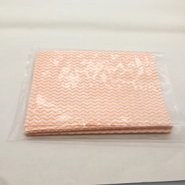 New Design 50 Pack Disposable Fast Dry Cleaning Wipes Dish Rags for Kitchen Heavy Duty Reusable Orange Color