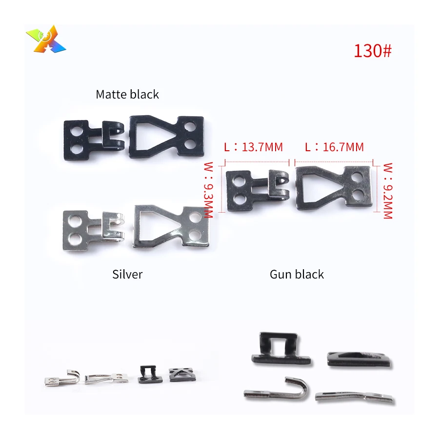 4 Prong Trousers Snap Button Hook And Eye Trouser Nickle Hook And Bar Metal Suit Trousers Hook And Bar Closures