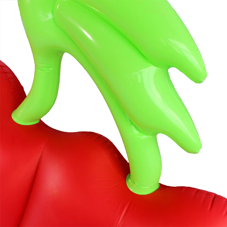 Custom Logo Big Size Inflatable Raft Red Cherry For Team Building Inflatable Float Cherry Inflatable Floating Island Float
