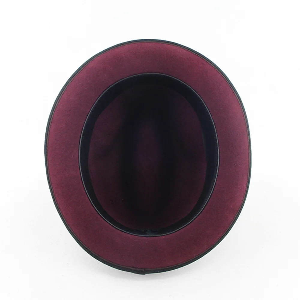 LiHua New Arrival  Fedora Hats 100% Australian Wool Handmade Customized Wool Felt Unisex Ombr Fedora Hats Wholesale