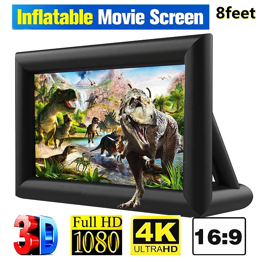 10Ft 20Ft Display Home Cinema Camping Parties Outdoor Inflatable Outdoor Projector Movies Double Sided Projection Screen