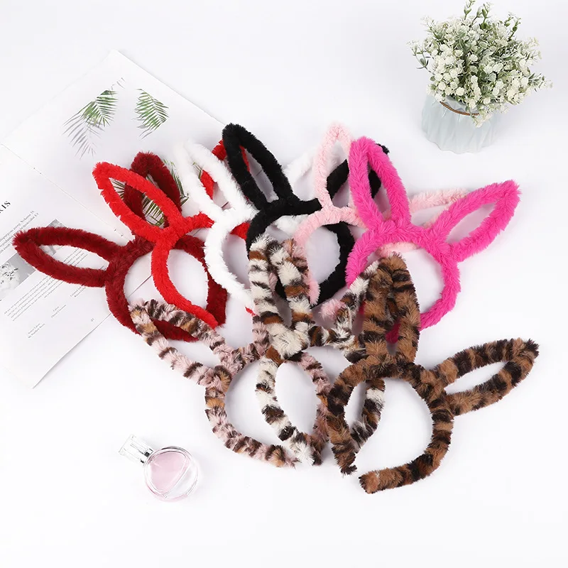 
Korean version of high-end plush rabbit ears 13 cm for children and girls hair pin 