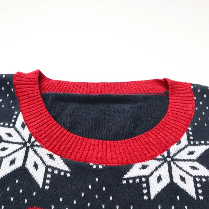 2021 ugly Christmas jacquard sweater funny Santa Claus play golf Winter cardigan