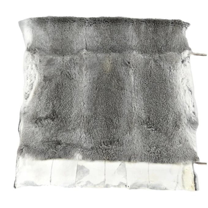 HOUQINGFUR China factory wholesale price tanned rabbit skins real rabbit fur plate