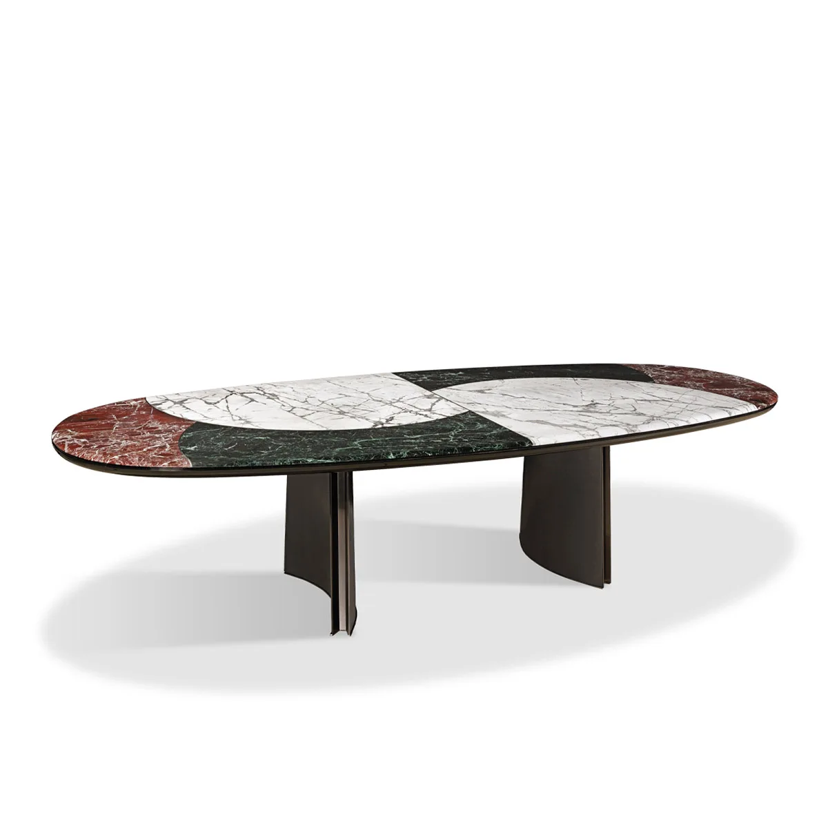 Marble Top Furniture  Dining Table Set Italian Marbel Oval Marble Dining Table